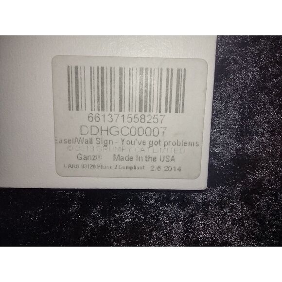 Grumpy Cat Wall Plaque Sarcastic Humor Funny Sign You've Got Problems 2013 Ganz - Picture 6 of 6